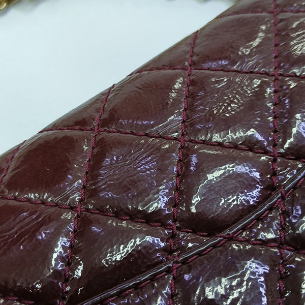 2.55 225 (small) Quilted Patent Leather Red