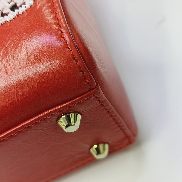 Lady Dior Mini Lambskin Red