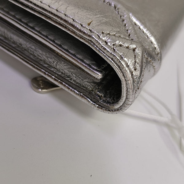 Diorama Calfskin Silver Wallet