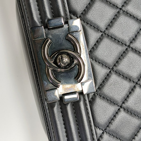 BOY CHANEL Small Quilted Lambskin Black