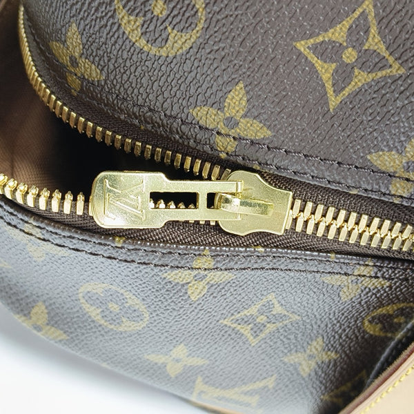 Monogram Coated Canvas Top Handle Bag Brown