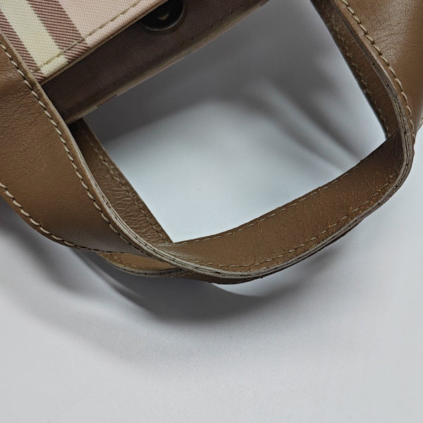Coated Canvas Top Handle Bag Pink