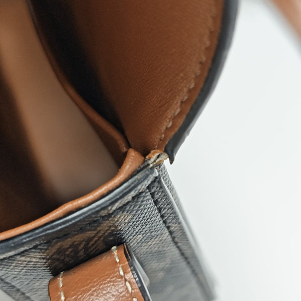 TRIOMPHE Small Coated Canvas Brown