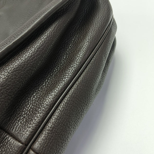 Calfskin Shoulder Bag Brown