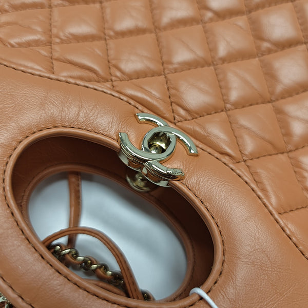 CHANEL 31 Mini Quilted Calfskin Orange