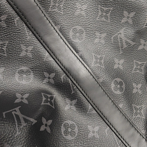 KEEPALL 55 Monogram Coated Canvas Black