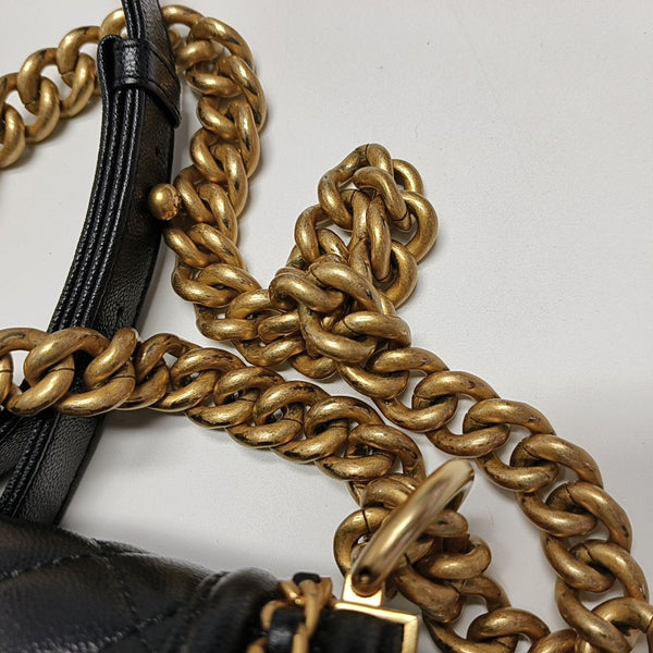 Authenticated pre-owned BOY CHANEL Small Quilted Grained Calfskin Black - Shoulder Bag at Looply