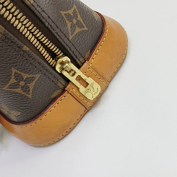 ALMA BB Monogram Coated Canvas Brown
