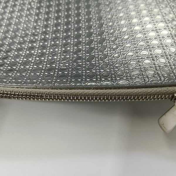 Patent Leather Clutch Silver