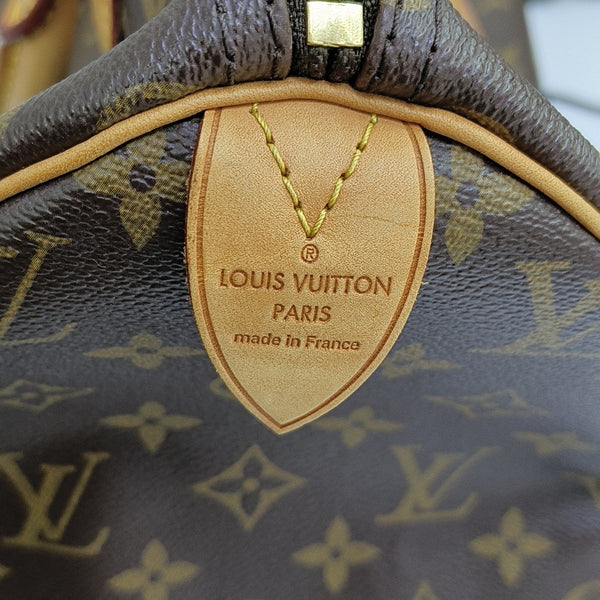 SPEEDY 30 Monogram Coated Canvas Brown
