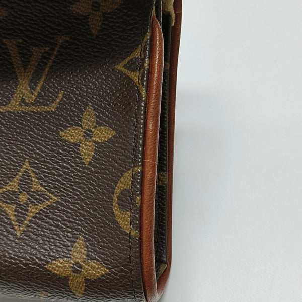 FLORENTINE Monogram Coated Canvas Brown