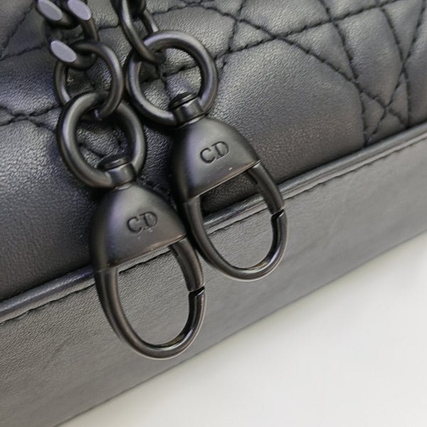 Lady Dior Mini Cannage Calfskin Black