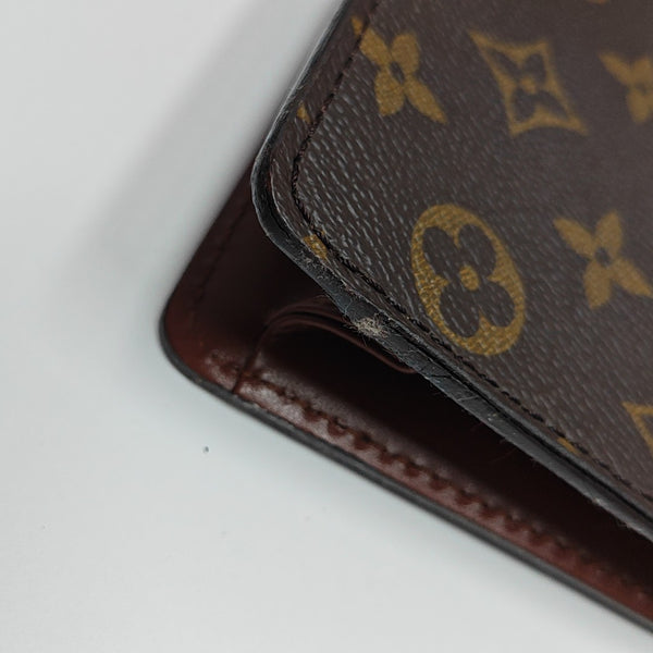 PORTE DOCUMENT Monogram Coated Canvas Brown