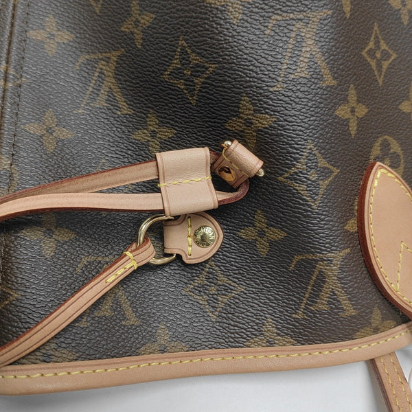 NEVERFULL MM Monogram Coated Canvas Brown