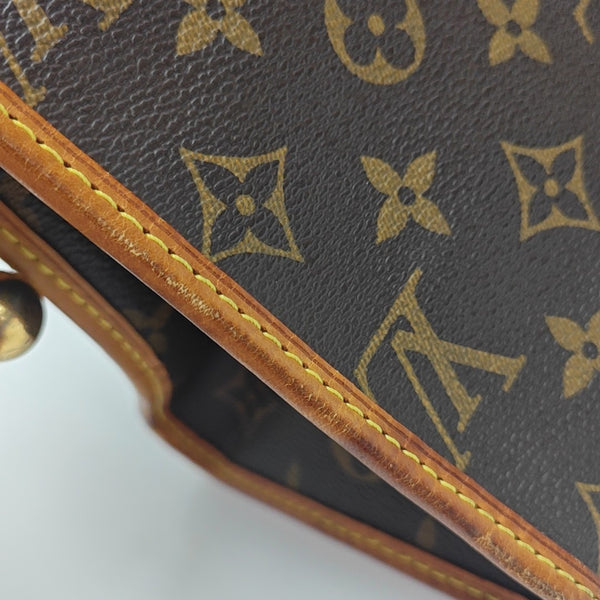 POPINCOURT Monogram Coated Canvas Brown