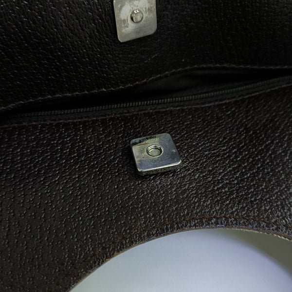 Monogram Canvas Top Handle Bag Brown