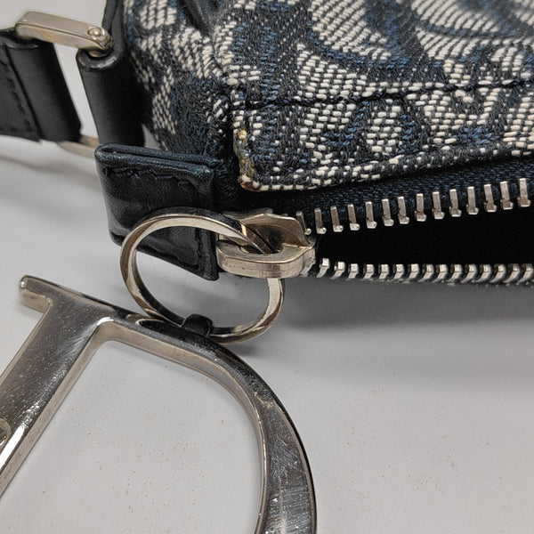 Oblique Canvas Top Handle Bag Blue