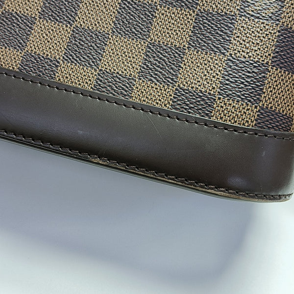 ALMA BB Damier Ebene Coated Canvas Brown