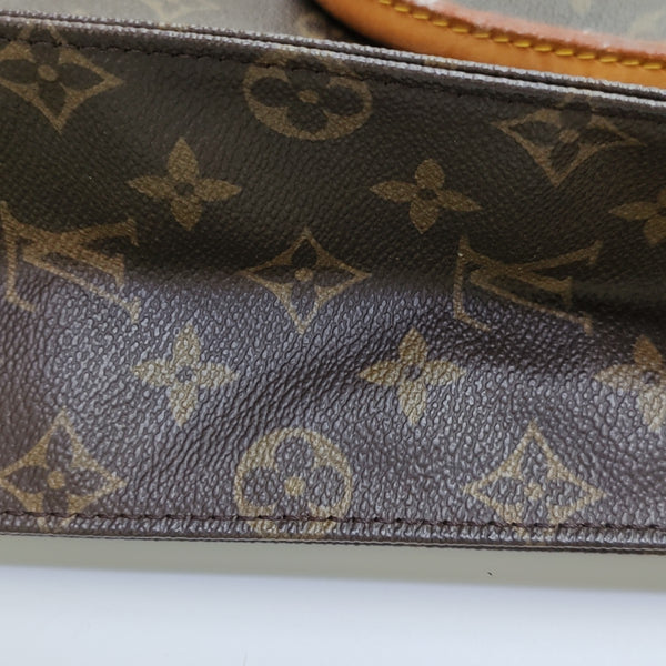SAC PLAT GM Monogram Coated Canvas Brown