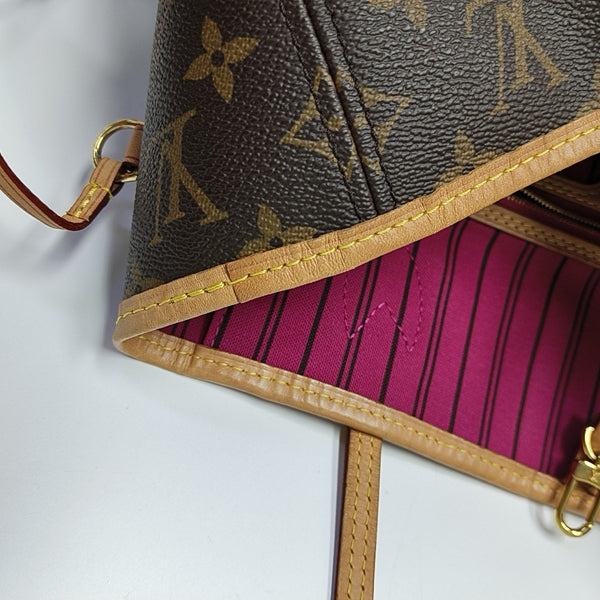 NEVERFULL MM Monogram Coated Canvas Brown