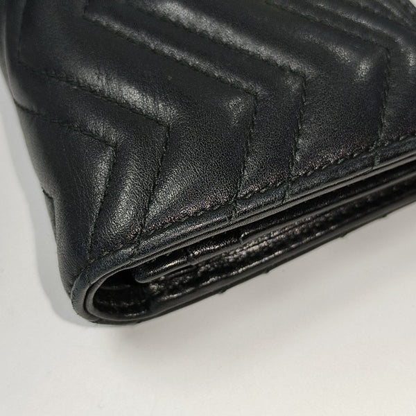 GG Marmont Mini Quilted Calfskin Black Wallet