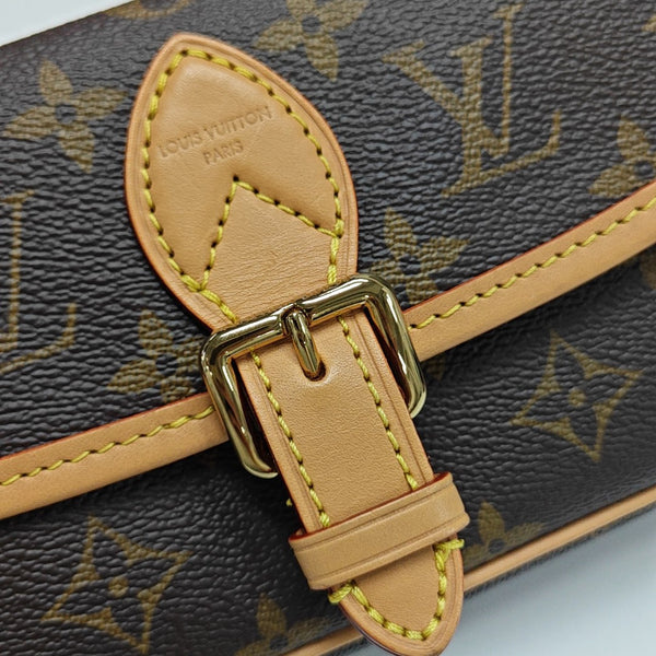 DIANE Nano Monogram Coated Canvas Brown