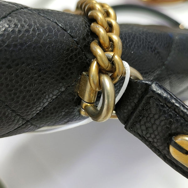 Quilted Grained Calfskin Black