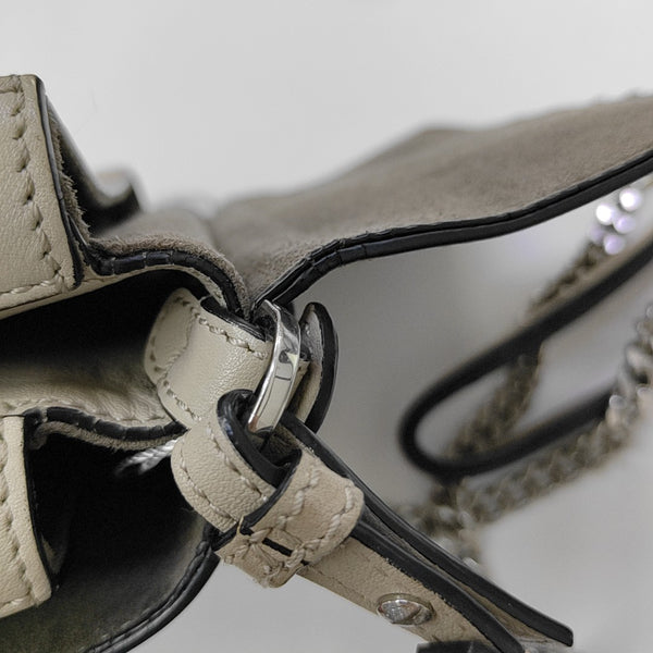 Calfskin Shoulder Bag Gray
