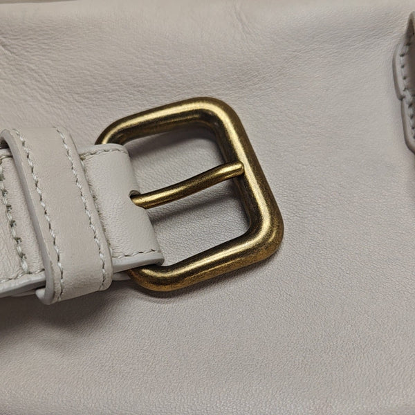 Calfskin Shoulder Bag White