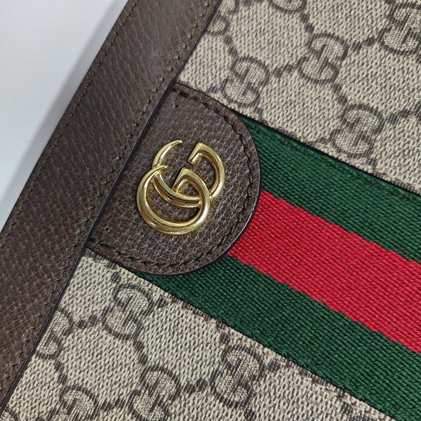 Ophidia Small Monogram Coated Canvas Beige