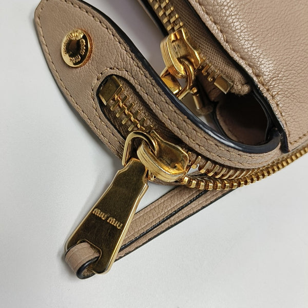 Calfskin Shoulder Bag Beige
