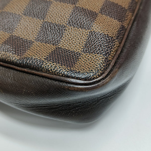 TROUSSE MAKE UP Damier Ebene Coated Canvas Brown