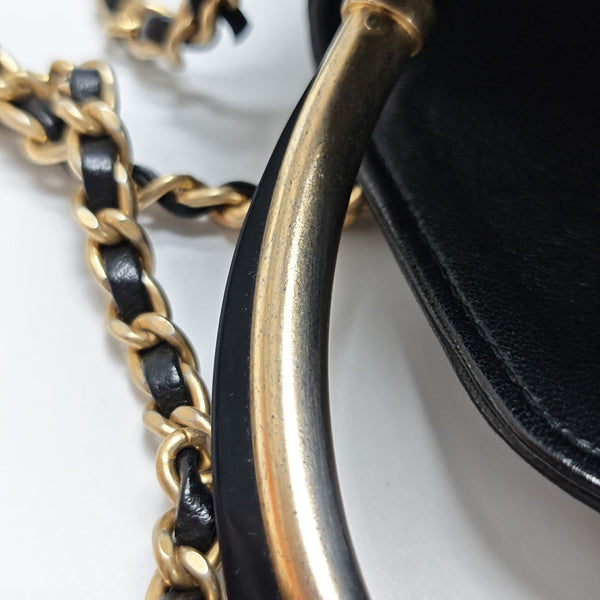 Quilted Calfskin Bucket Bag Black