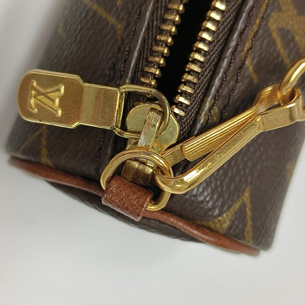 PAPILLON Mini Monogram Coated Canvas Brown