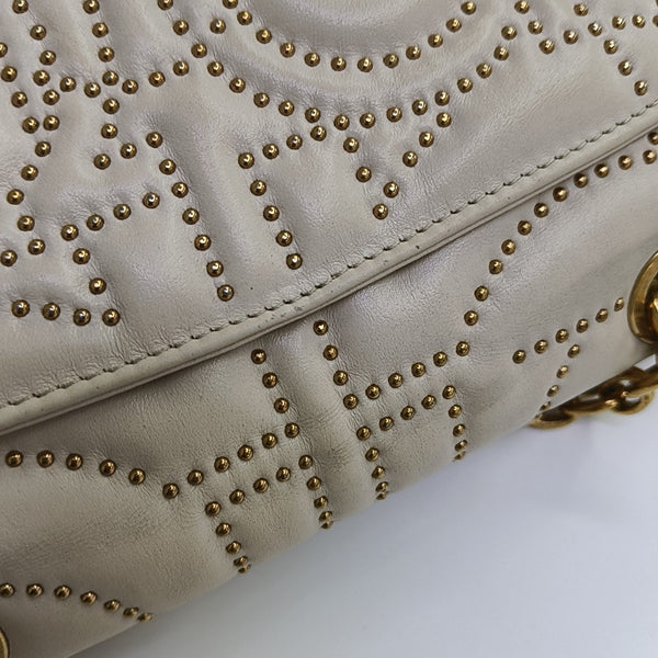 Gancini Quilted Calfskin White