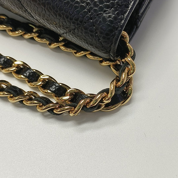 WOC Quilted Grained Calfskin Black