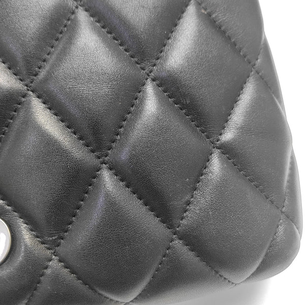 B. Medium Quilted Calfskin Black