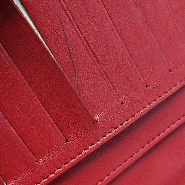 Quilted Lambskin Wallet Red