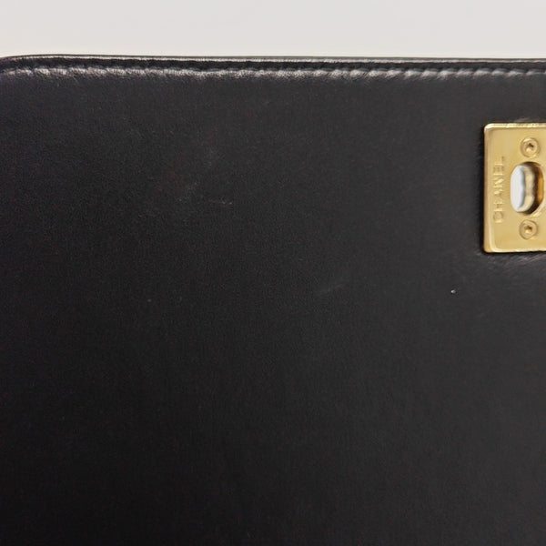 Quilted Calfskin Shoulder Bag Black