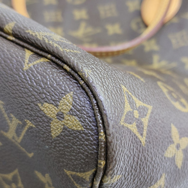 NEVERFULL MM Monogram Coated Canvas Brown