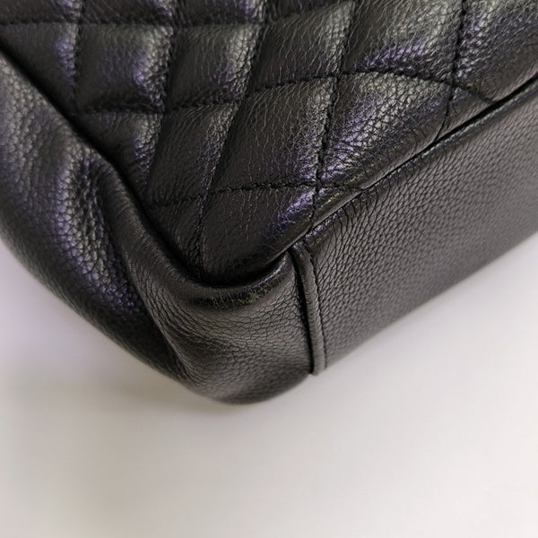 Chevron Lambskin Shoulder Bag Black