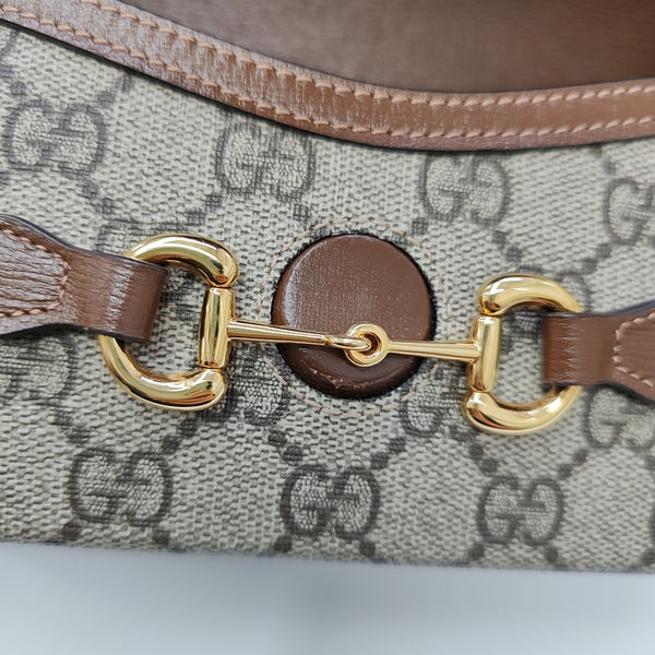 Horsebit 1955 Mini Monogram Coated Canvas Beige