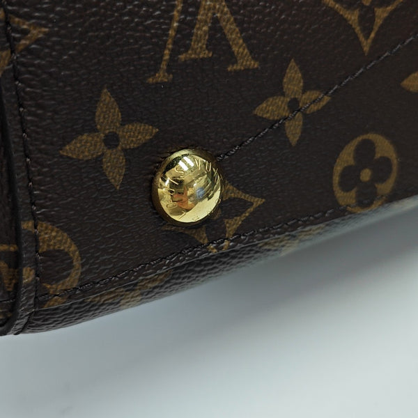 MONTAIGNE BB Monogram Coated Canvas Brown