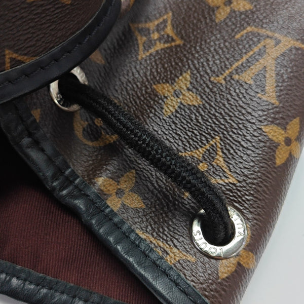 Coated Canvas Backpack Brown