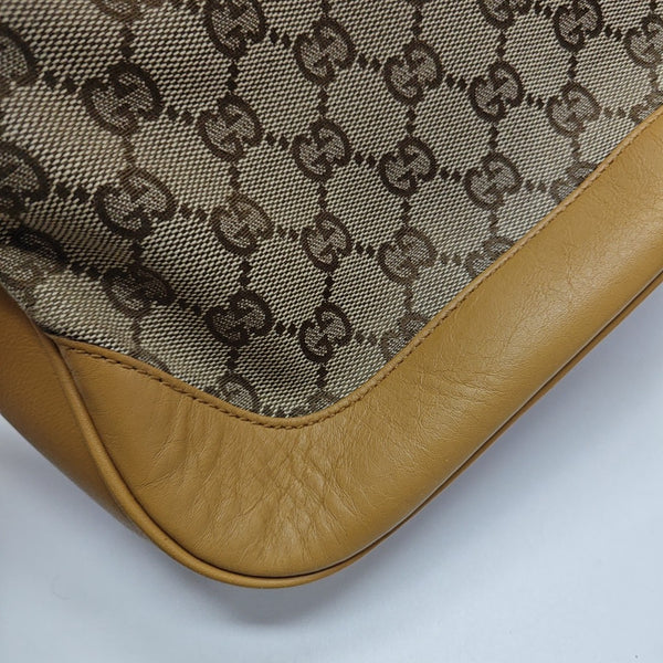 Monogram Canvas Shoulder Bag Brown