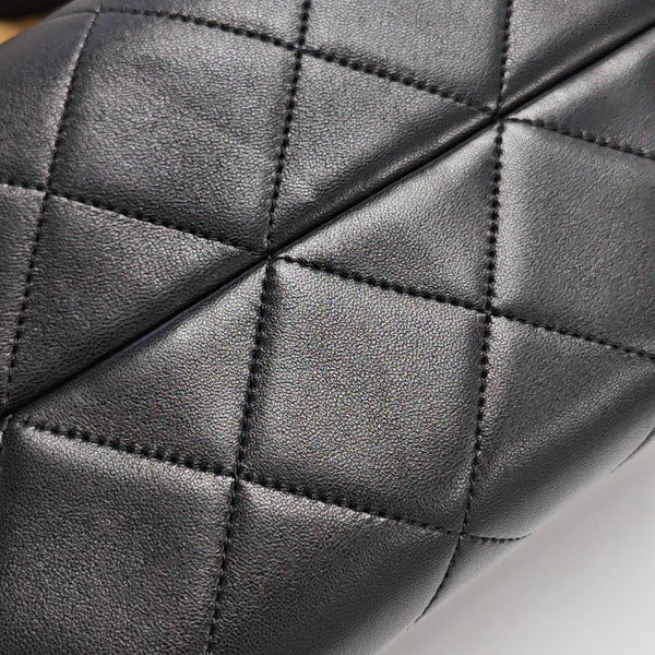 Quilted Suede Tote Bag Beige
