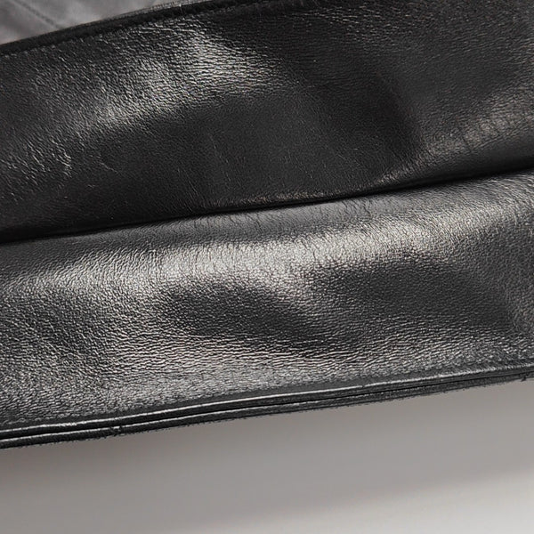 Quilted Lambskin Shoulder Bag Black