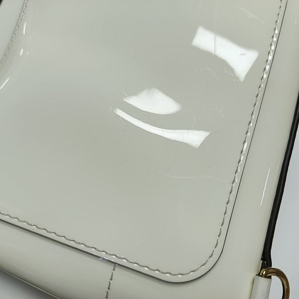 HOT SPRINGS MM Monogram Patent Leather White