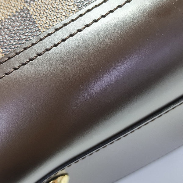 KNIGHTSBRIDGE Damier Ebene Coated Canvas Brown