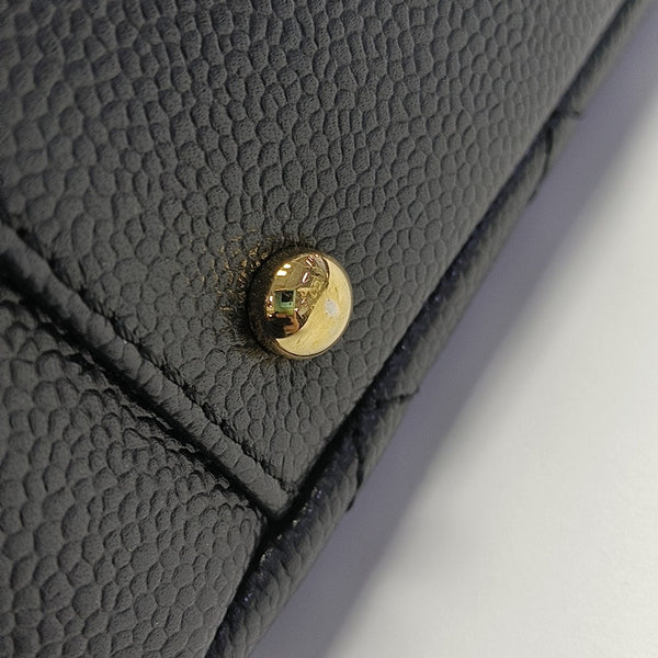 CHANEL GST Extra Large Quilted Grained Calfskin Black